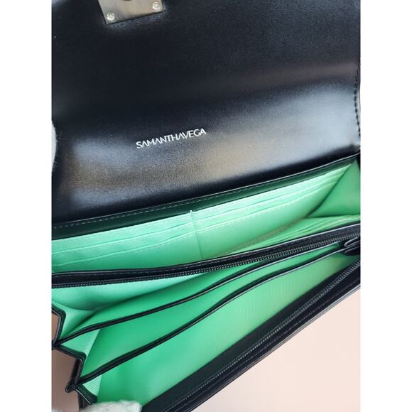 Samantha Vega Wallet Long Black Leather Women's Wallet - Picture 3 of 4